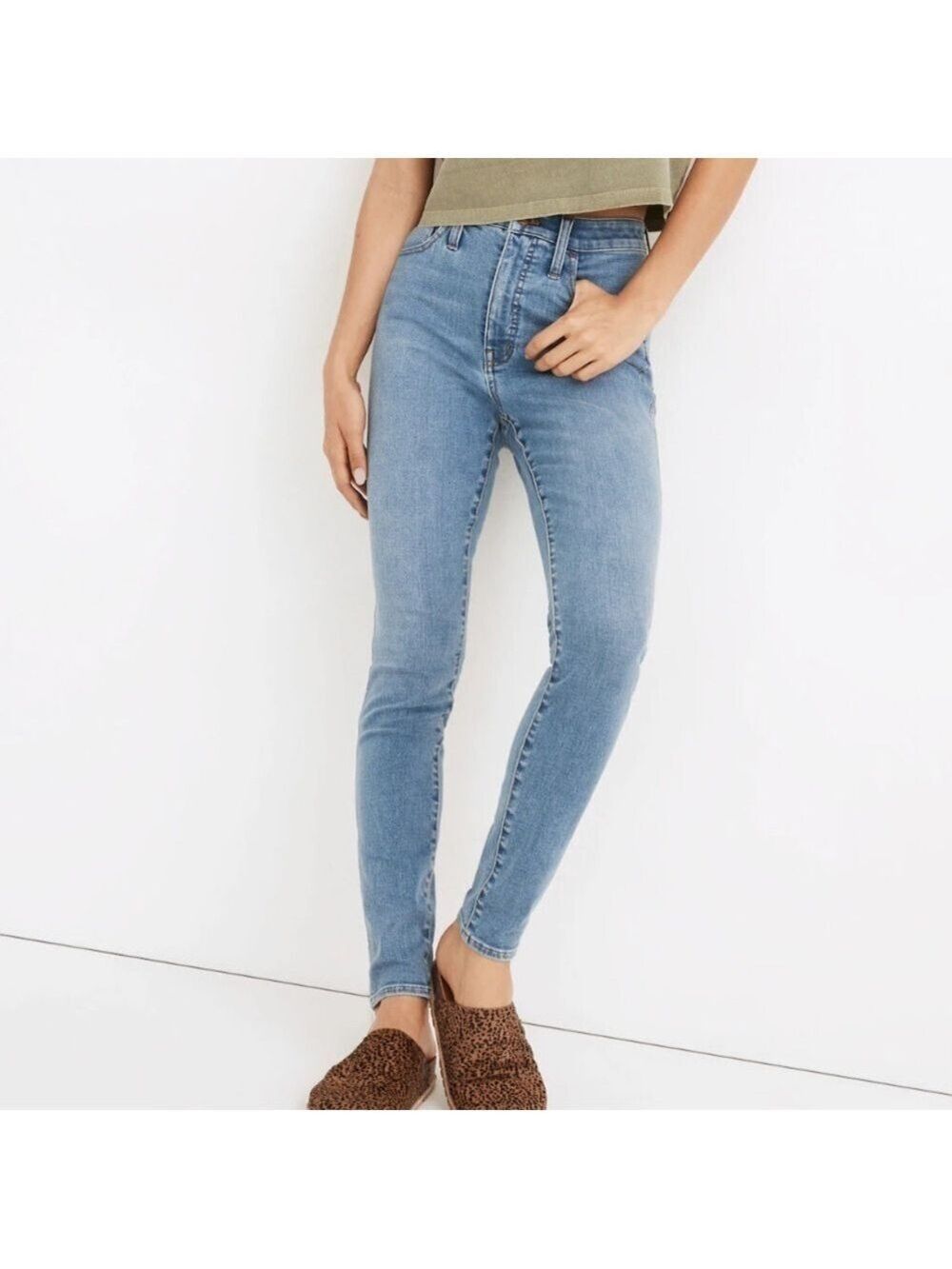 Madewell Curvy Roadtripper Authentic Skinny Jeans Sz 27 Conroe Wash Stretch EUC
